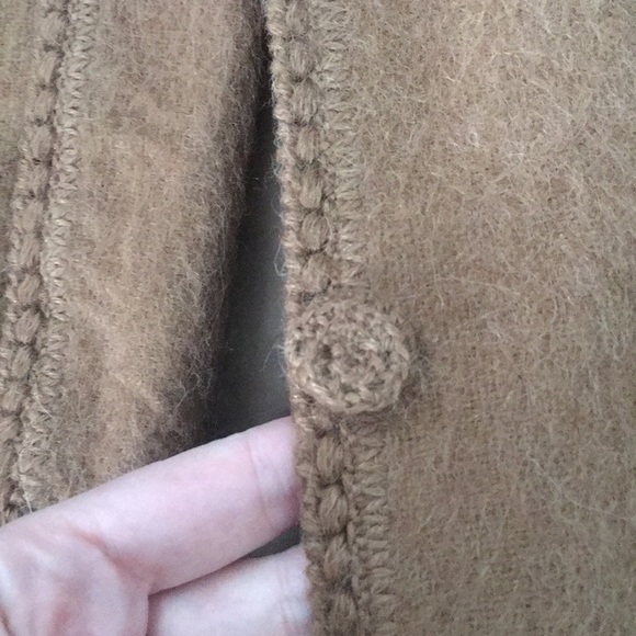 Italian Suiting Real Alpaca Tan Cape Size Large - Picture 3 of 5